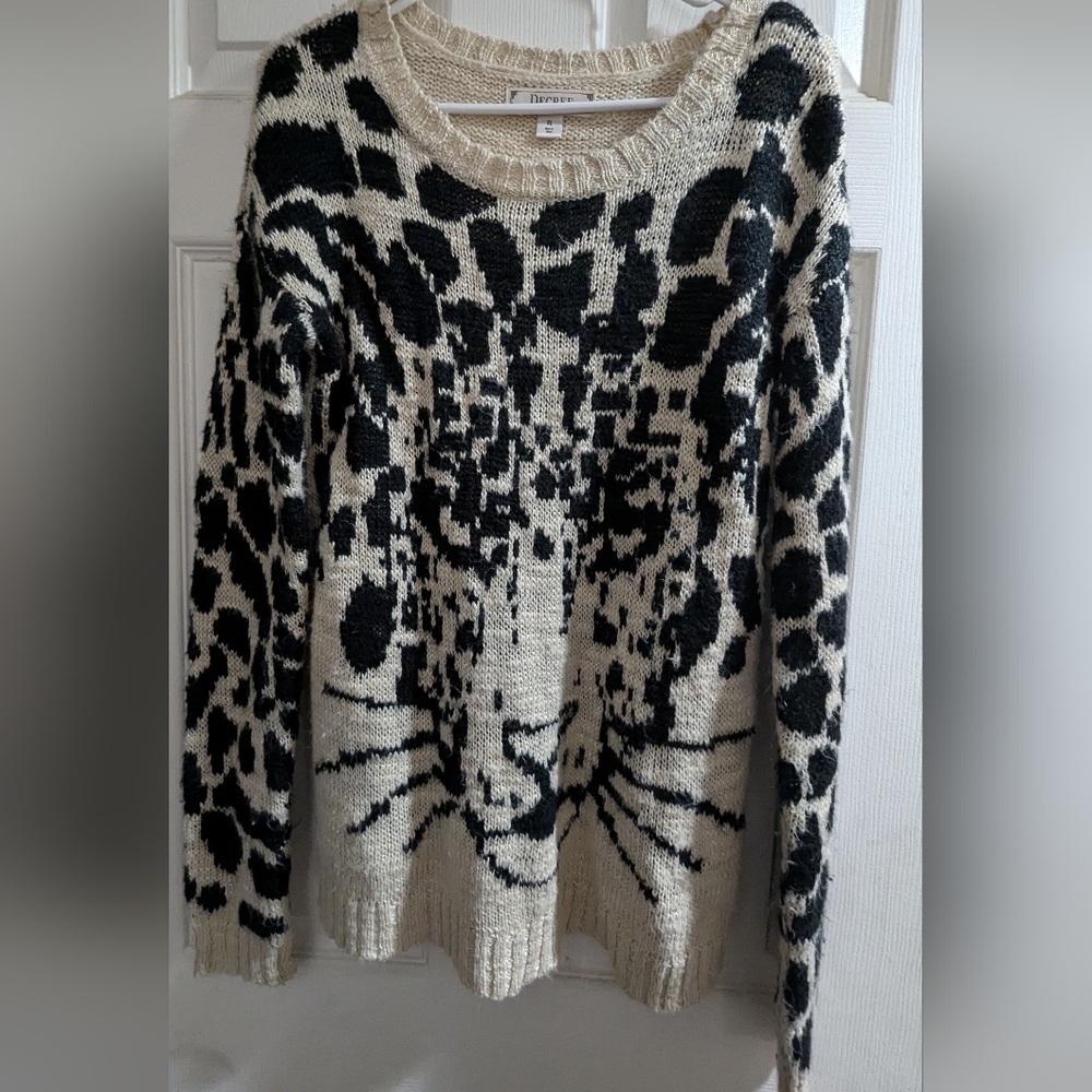 DECREE leopard face sweater XL